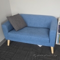 Blue Sofa Chair w/ Blonde Wood Legs
